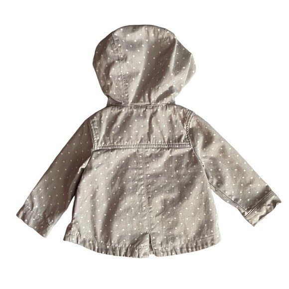 ❤️ TAHARI Polka Dot Gray And White Hoodie Jacket Size 12 Months - Picture 3 of 7